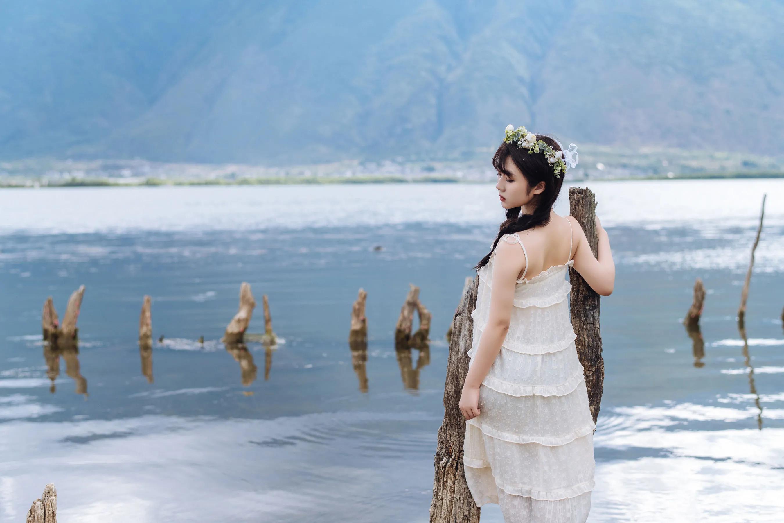 喵糖映畫 海邊姑娘（鏡醬）純色白裙，嚶嚶嚶插圖3